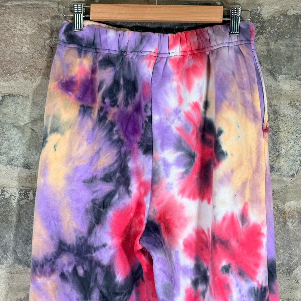 Refuge Athletics Tie Dye Sweatpants‎ Purple Pink Black Yellow Jogger Pants XS - Picture 10 of 13